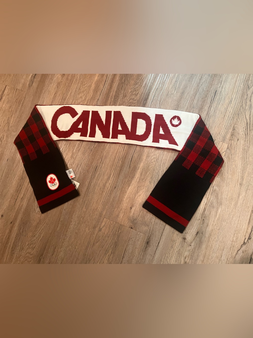 NWT Hudson Bay Company HBC Team Canada Olympic Scarf Plaid Reversible